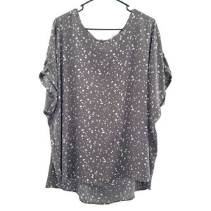 Maurices Women's Brown and White Speckled Blouse